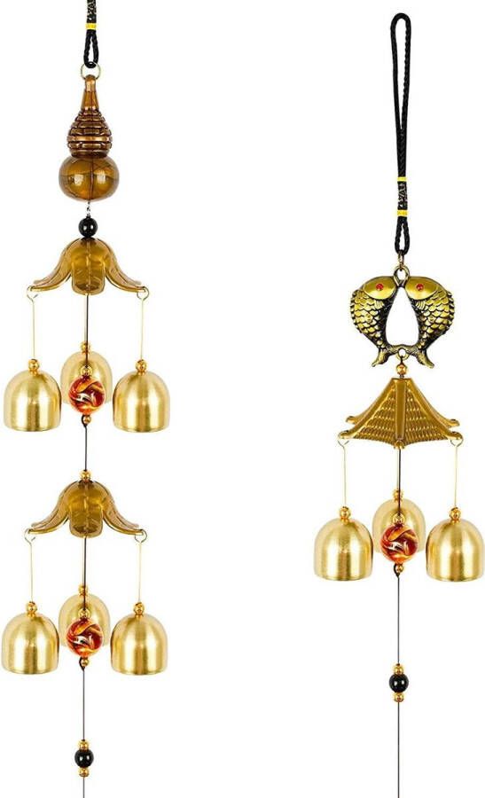 2 STKS Wind Chimes Blind Box Retro Wind Chimes Ornament Wind Chimes Tuin Metalen Windgong Geschikt voor Huis Tuin Outdoor Decoratie (Twee Stijlen: Willekeurige Levering)