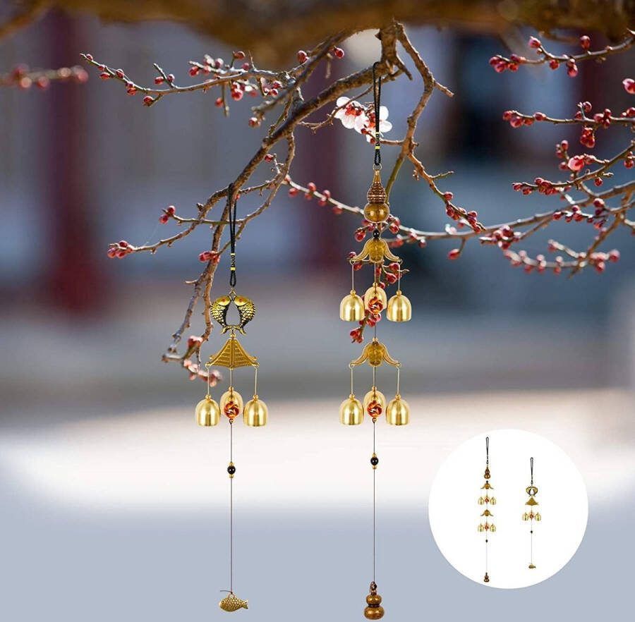 2 STKS Wind Chimes Blind Box Retro Wind Chimes Ornament Wind Chimes Tuin Metalen Windgong Geschikt voor Huis Tuin Outdoor Decoratie (Twee Stijlen: Willekeurige Levering)