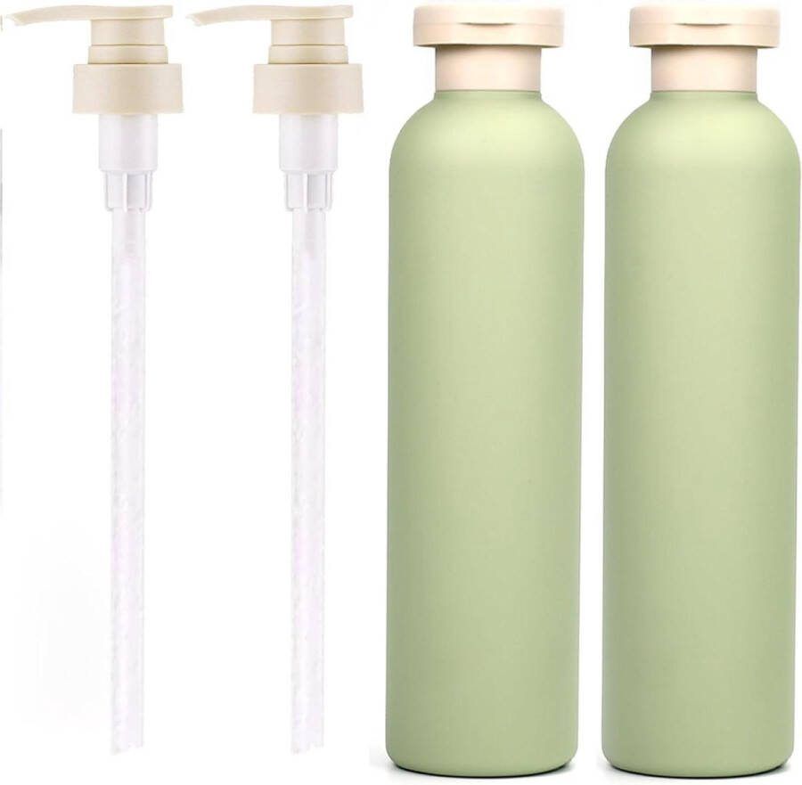 2 stuks 260 ml reisflessen met flip-deksel en pompdispenser lekvrije reisflessen voor toiletartikelen navulbare plastic reiscontainers reisflesjes handbagage
