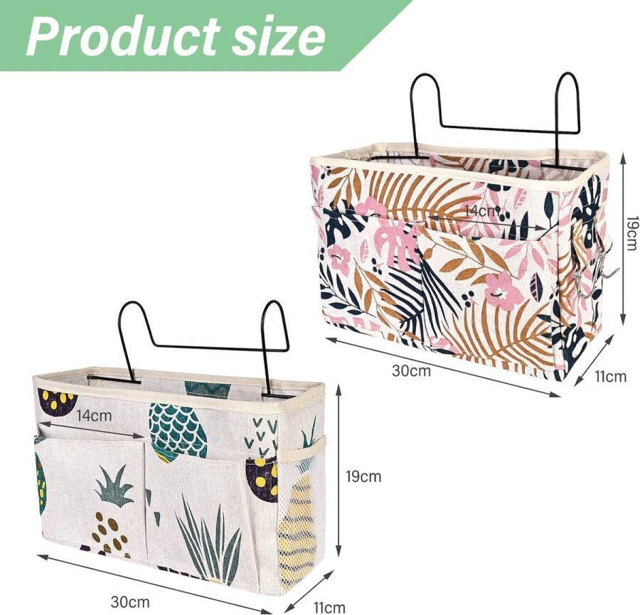 2 stuks bedtassen hoogslaper bedorganizer bedtas om op te hangen stapelbed hangtas organizer nachtkasttas hangende opbergtas voor boek tijdschrift hoofdtelefoon