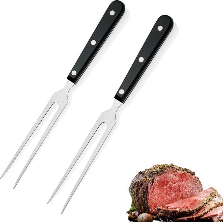 2 stuks braaddiner kunststof handvat vleesvork van roestvrij staal barbecuevork handvat totale lengte 29 cm roestvrij staal lengte 16 5 cm voor keuken kalkoen braden diner party festival