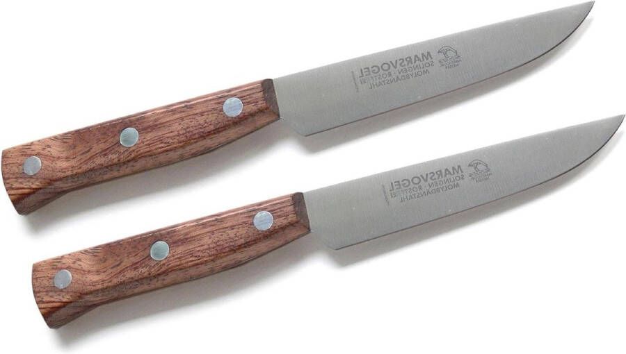 2 stuks breed Bubinga broodmessen dunslijping Solingen # 82 45 03