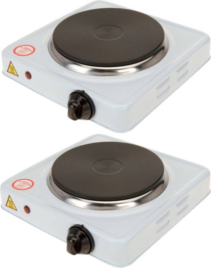 2 STUKS Elektrische kookplaat Camping kookplaat 1 Pits kookplaat Warmhoudplaat Elektrische kookplaat 1000W Camping Kooktoestel -electrische kookplaat 1 pits