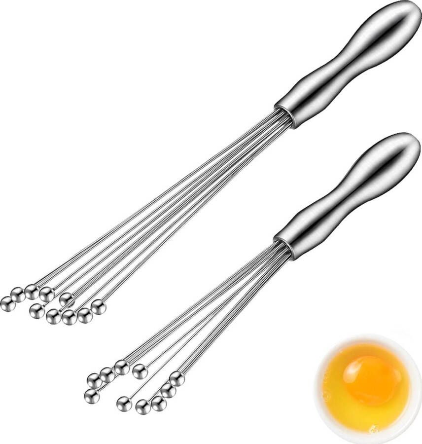 2 stuks garde roestvrij stalen kogels keuken garde set handmatige mixer twee maten garde vaatwashersafe voor het slaan van eieren jam boter en meel (25 cm 30 cm)