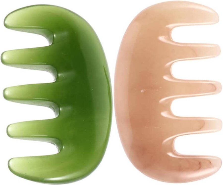 2 stuks Gua Sha kakkerlakken massagekam massage brede kam multifunctioneel handheld hoofd massage gereedschap
