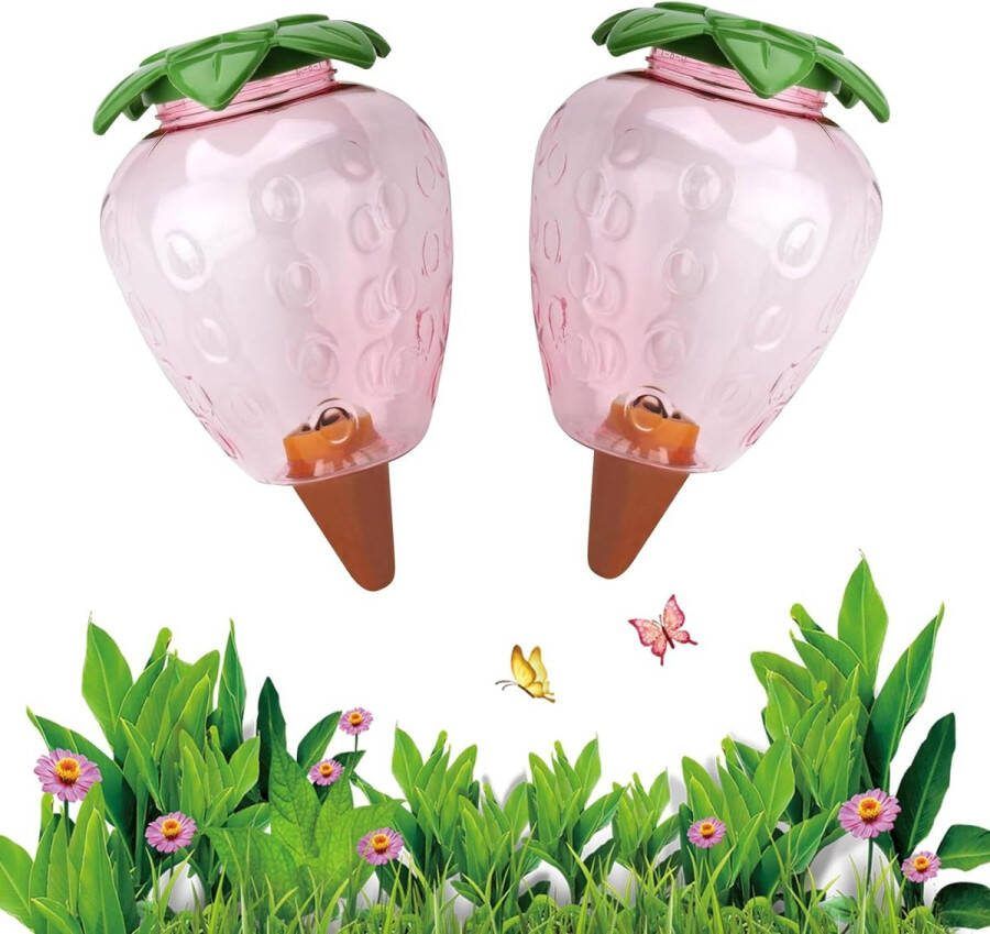 2 stuks irrigatieballen groot 500 ml automatische irrigatie plantenirrigatie irrigatiesysteem voor potplanten voor potplanten binnen buiten tuindecoratie roze