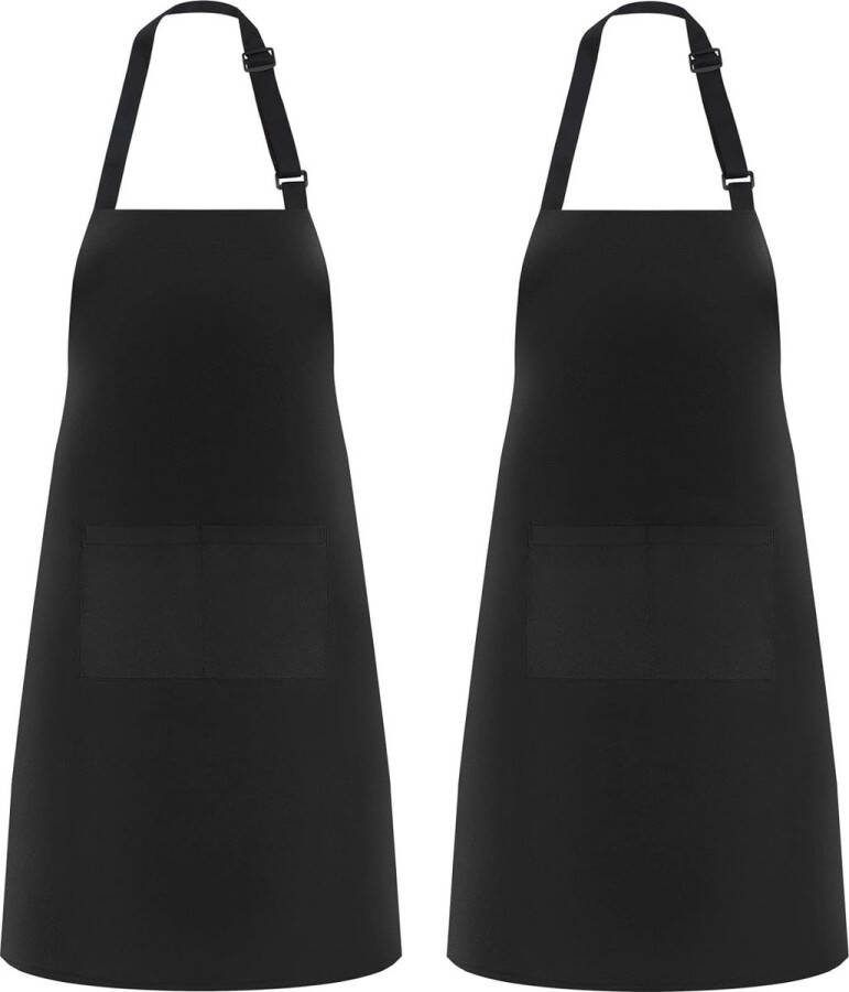 2 stuks keukenschorten voor mannen en vrouwen kookschort met 2 zakken voor koken bakken schilderen huishoudelijk werk