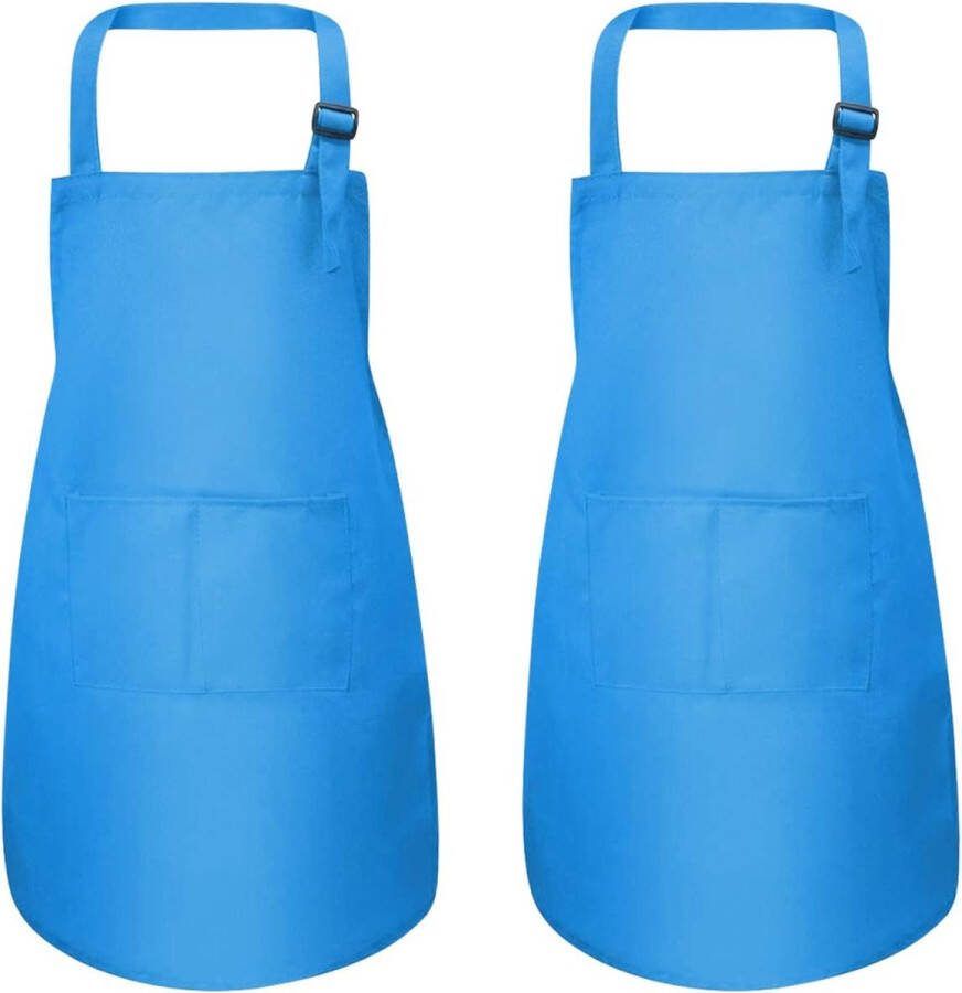 2 stuks kinderschorten met zakken verstelbaar kookschort voor peuters voor jongens en meisjes keukenschort schilderschort kinderkunstenaarsschort om te knutselen schilderen bakken koken