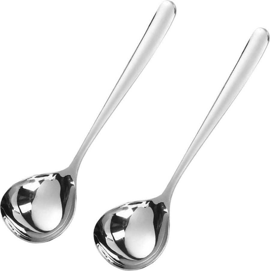 2 stuks kleine pollepels soeplepel SUS304 roestvrij staal soeplepel 20 cm sauslepel vaatwasmachinebestendig