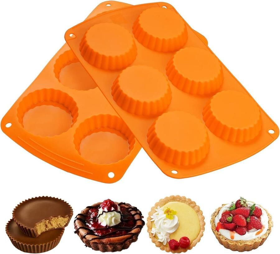 2 stuks mini taartvormen siliconen taartvorm kleine quichevorm 7 5 cm 3 inch pinut boter cups vorm quiche bakvorm