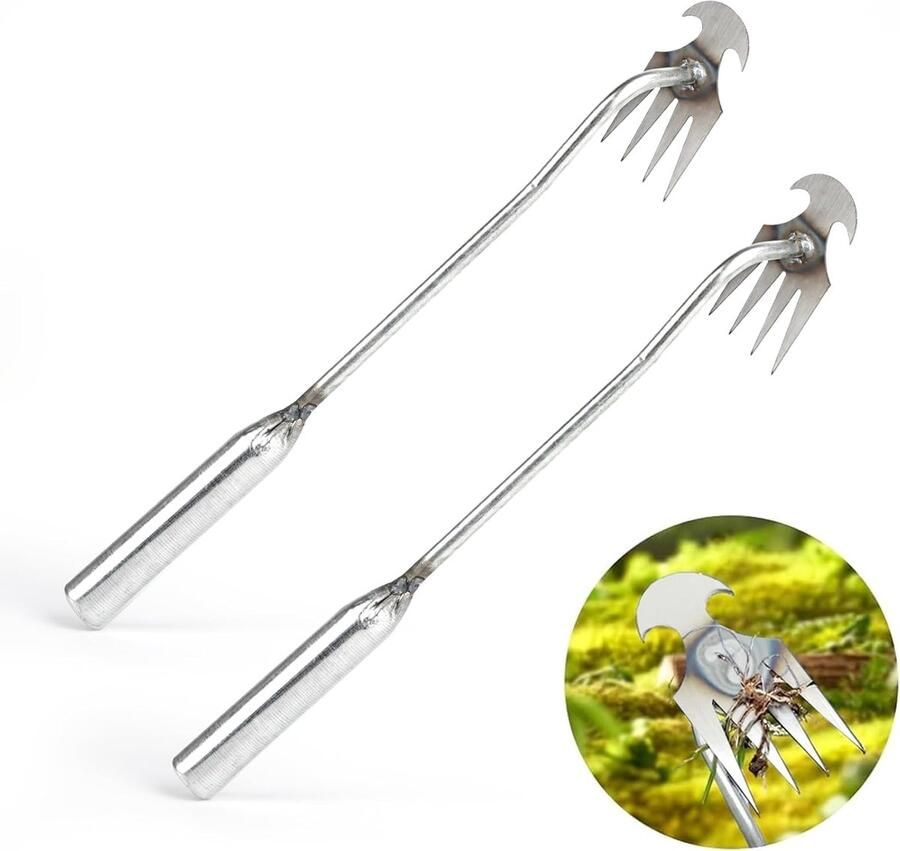 2 stuks onkruidsnijders onkruidtrekkers met handvat onkruidverwijderingsapparaat onkruidverwijderaar onkruidtuingereedschap handonkruidverwijderaar voor graven wieden losmaken