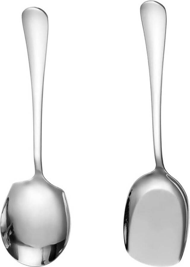 2 stuks opscheplepels serveerlepel roestvrij staal eetlepel soeplepel voorlepel gemeenschaplepel buffetlepel portioneerlepel roestvrij stalen lepel keukenhulp