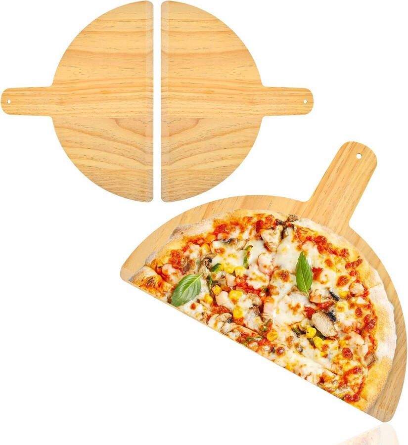2 stuks pizzaschep van berkenhout pizzaschep 2-delige pizzaschep van berkenhout pizzaschep voor het bakken van zelfgemaakt pizzabrood