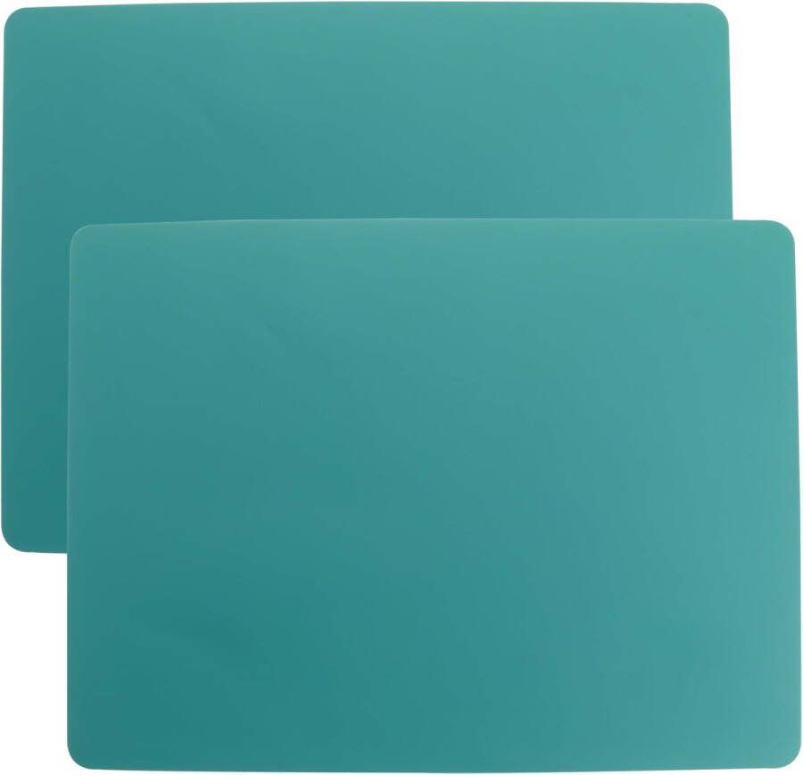 2 stuks siliconen placemats bakmat multifunctionele tafelbeschermer anti-aanbaklaag en antislip hittebestendig (groen)