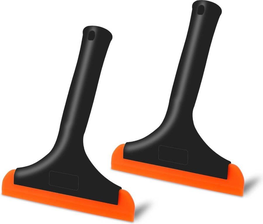 2 stuks siliconen raamtrekker voor autoruiten spiegels glas keukens badkamers zwart