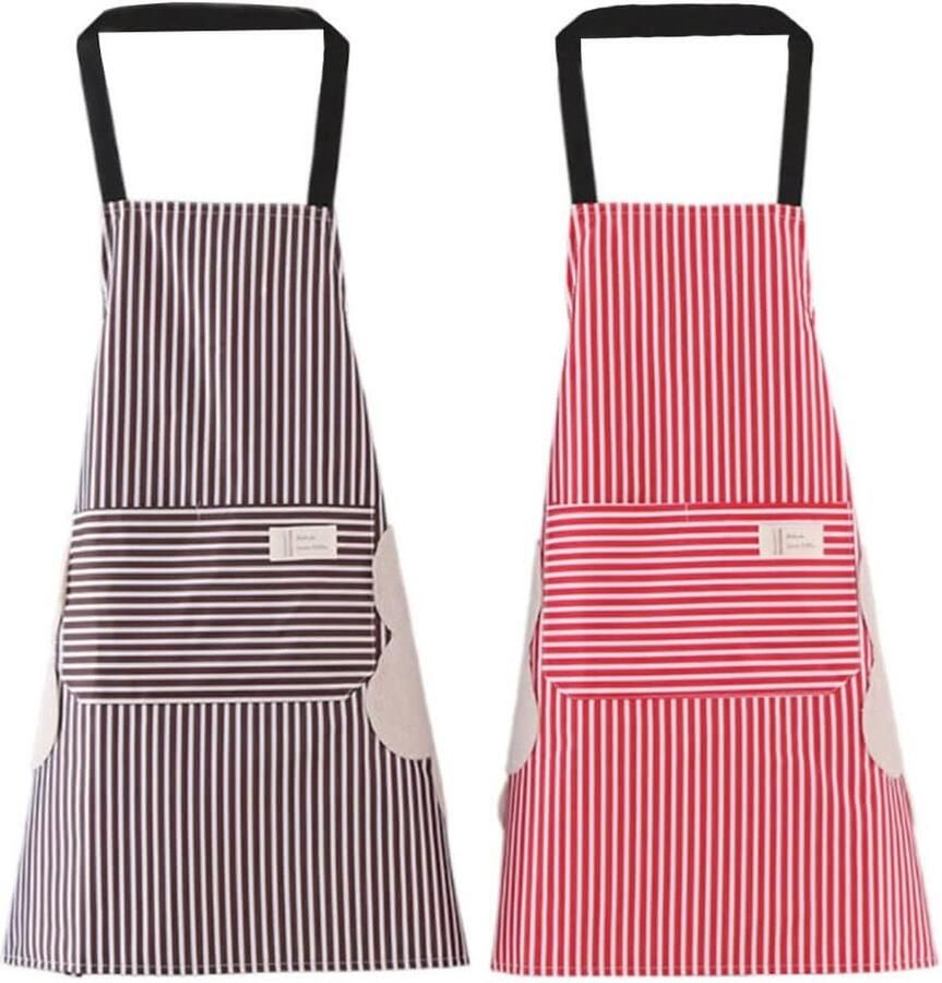 2 stuks slabschorten met 2 zakken keukenschort kookschort grillschort mannen en dames keukenschort voor keuken restaurant bakschort