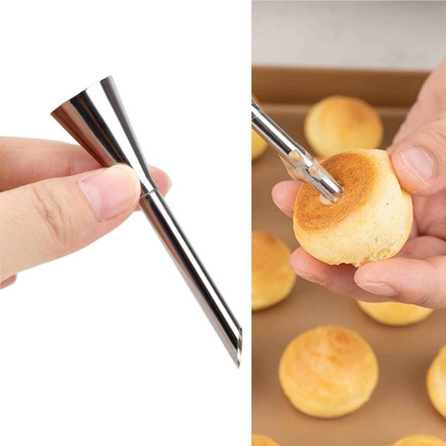 2 stuks spuitmonden vultuiten spuitmonden voor het vullen van donnen roestvrij staal spuitmonden compatibel met spuitzakken voor jam pofvulling
