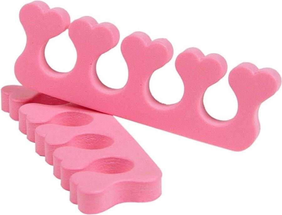 2 stuks Vinger Teenspreiders voor nagels lakken teen spreider roze pedicure manicure