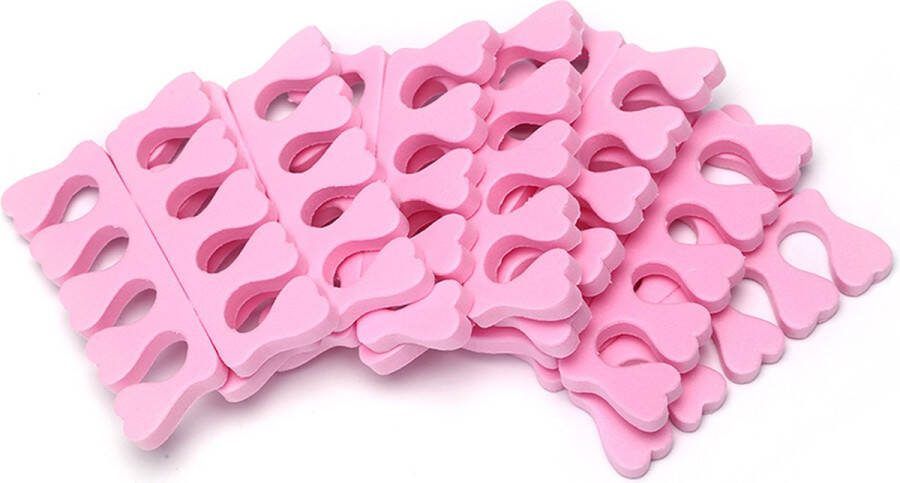 2 stuks vinger teenspreiders voor nagels lakken teenspreider roze pedicure manicure