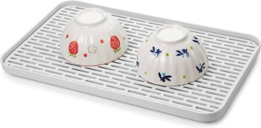 2-Tier Drain Tray Afdruiprek Droogrek Theeblad voor Cup Bowl Fruit