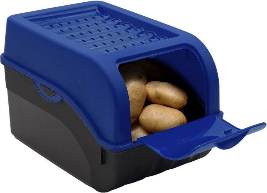 2 vershouddozen voor levensmiddelen 5 l rood blauw + 6 stickers fruit groenten
