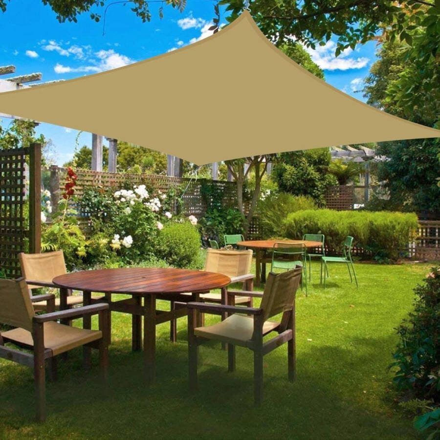 2 x 3 m Rechthoekig Zonnezeil voor Tuin Balkon Terras Camping Waterdicht Zonnescherm met UV-bescherming