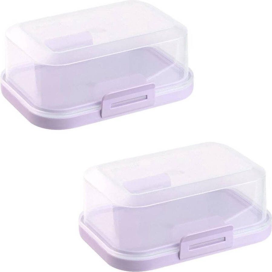 2 x hoogwaardige stapelbare botervloot met sluiting plastic doos perfecte orde in de koelkast 2 x hoogwaardige stapelbare botervloot met sluiting plastic doos perfecte orde in de koelkast
