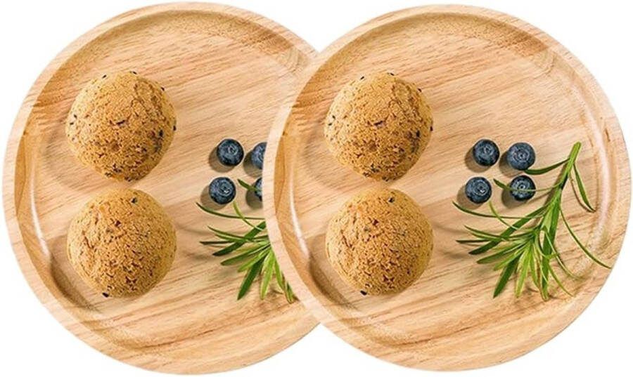 2 x houten dienbladen houten dienblad rond houten dienblad houten fruitschaal voor tapas noten fruit kopjes vazen