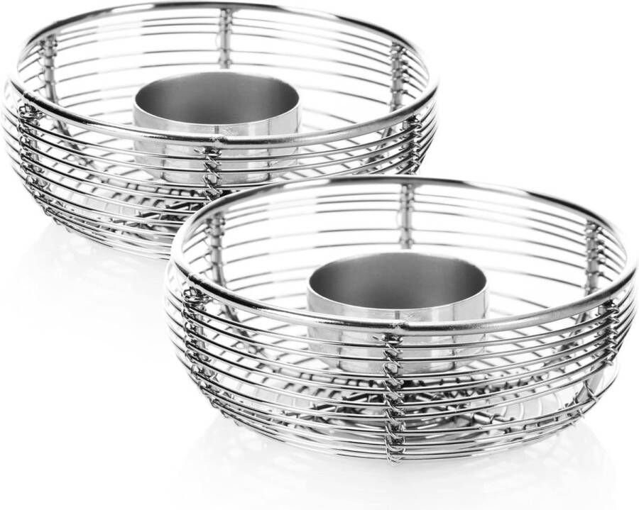 2 x theelichthouders van metaal decoratieve theelichthouders in schaalvorm kaarsenhouder voor een gezellige sfeer decoratie voor de woonkamer zilver 2 stuks