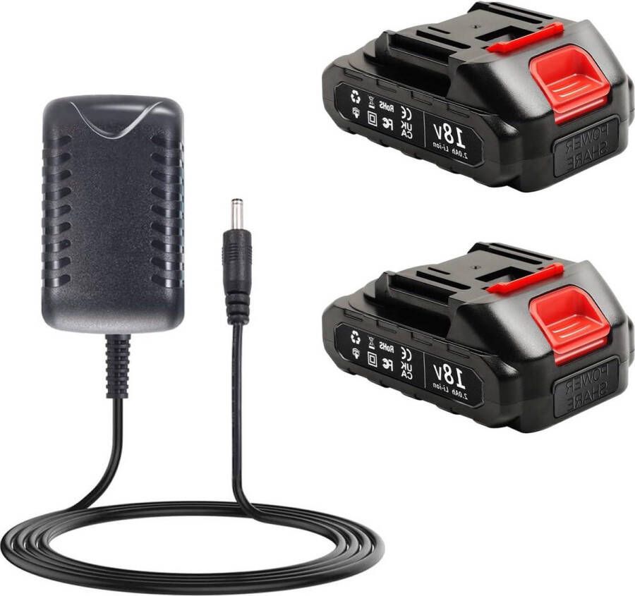 20 Ah snelle oplader voor 2 batterijen Krachtige accu's