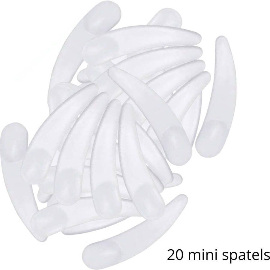 20 Herbruikbare Cosmetische Spatel of Mini Lepel Voor aanbrengen mengen uitscheppen van crèmes En Lotions