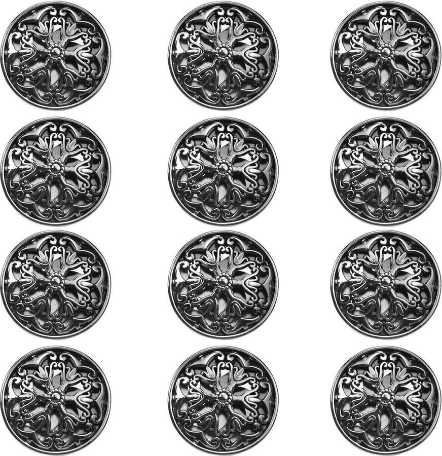 20 mm metalen knopen zwart 12 stuks naaien knopen fournituren metaal blazer jas uniform mannen vrouwen overhemd uniform Knopen