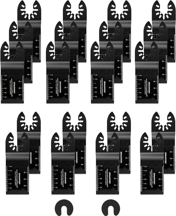 20 Wood Plastic Oscillating Multitool Blades Quick Release Universal Saw Blades Compatible with Fein Multimaster Craftsman Poter Cable Rockwell Black& Decker Bosch Ryobi Chicago Worksite