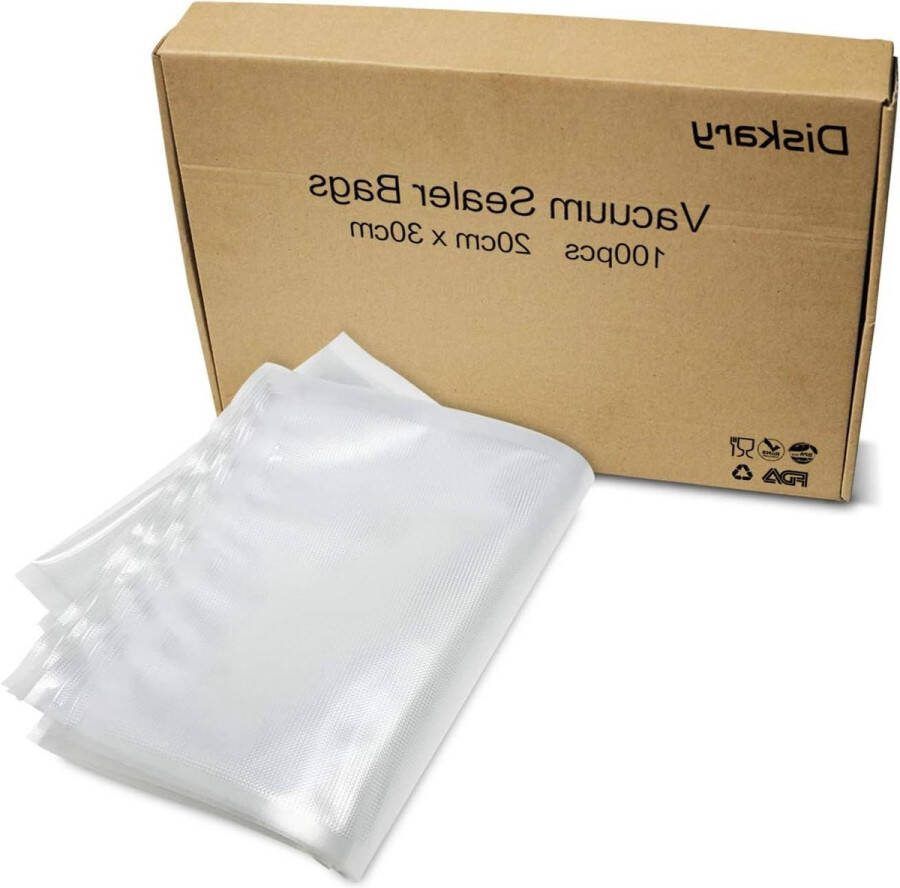 20 x 30 cm Vacuümzakken voor Sous Vide Koken en Voedselbesparende Opslag 100 zakken