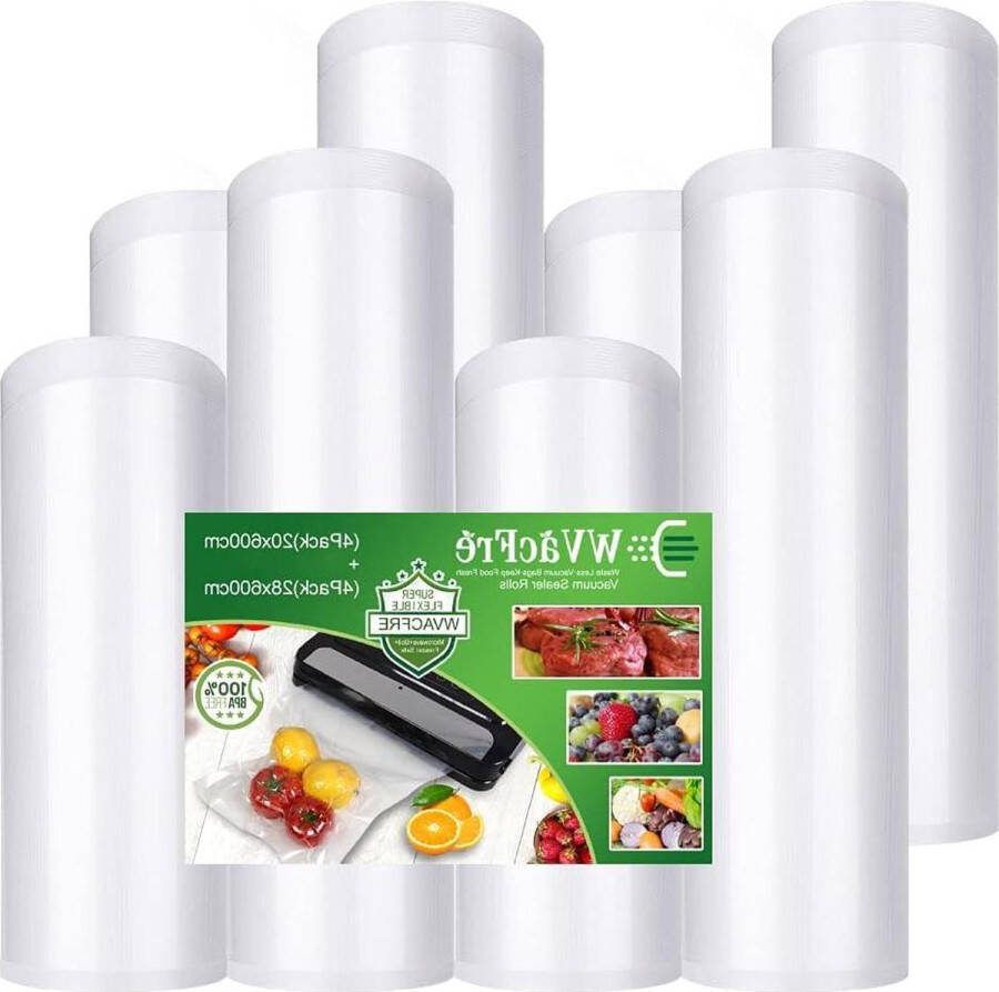 20 x 600 cm en 28 x 600 cm vacuümrollen levensmiddelen vacuümzakken sous vide zak folies vacuümmachines folielasapparaten