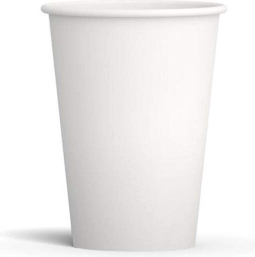 200 witte kartonnen bekers Koffiebekers To Go