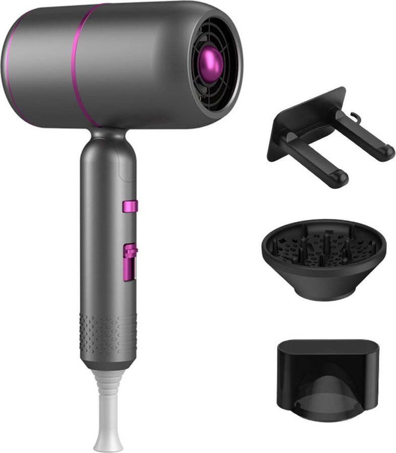 2000 W Professional Hair Dryer with Concentrators and Diffuser Quick Drying Hair Dryer with Collapsible Design Hot Cold Button for Home Salon Travel fohn met diffuser