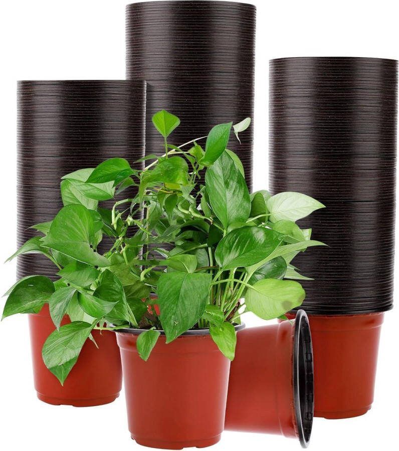 200st 1016cm Kwekerijpotten voor Planten Plastic Plantenpotten met Drainagegaten Kweekpotten voor Verscheidenheid Zaadstartpotten en Zaailingenpotten Succulente Bloemen