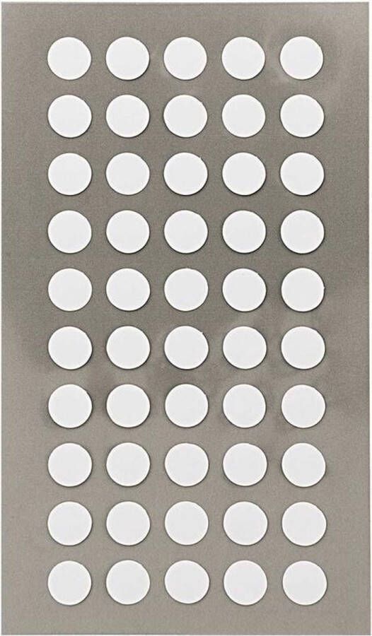 200x Witte ronde sticker etiketten 8 mm Kantoor Home office stickers Paper crafting Scrapbook hobby knutselmateriaal