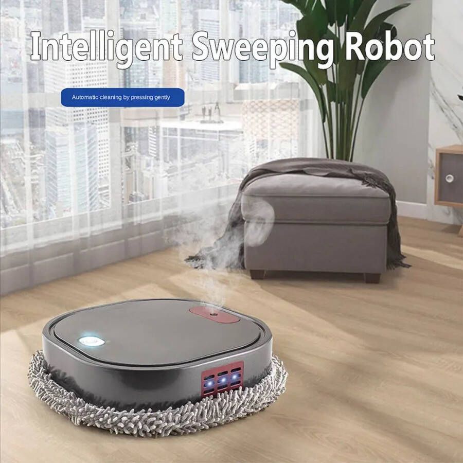 2024 Nieuwe Oplaadbare Slimme Moppenrobot 3-in-1 Stofzuiger en Dweil met Sprayfunctie voor Droog en Nat Gebruik Robotstofzuiger Moppen en Stofzuigen