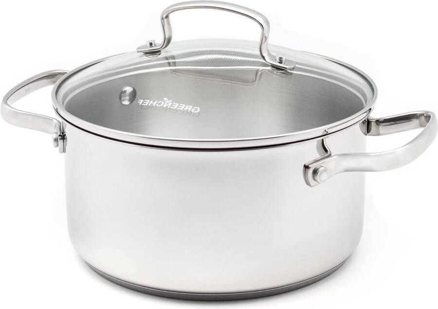 20cm-31 Liter Roestvrij Staal Keramisch Nonstick Steelpan PFAS-Vrij