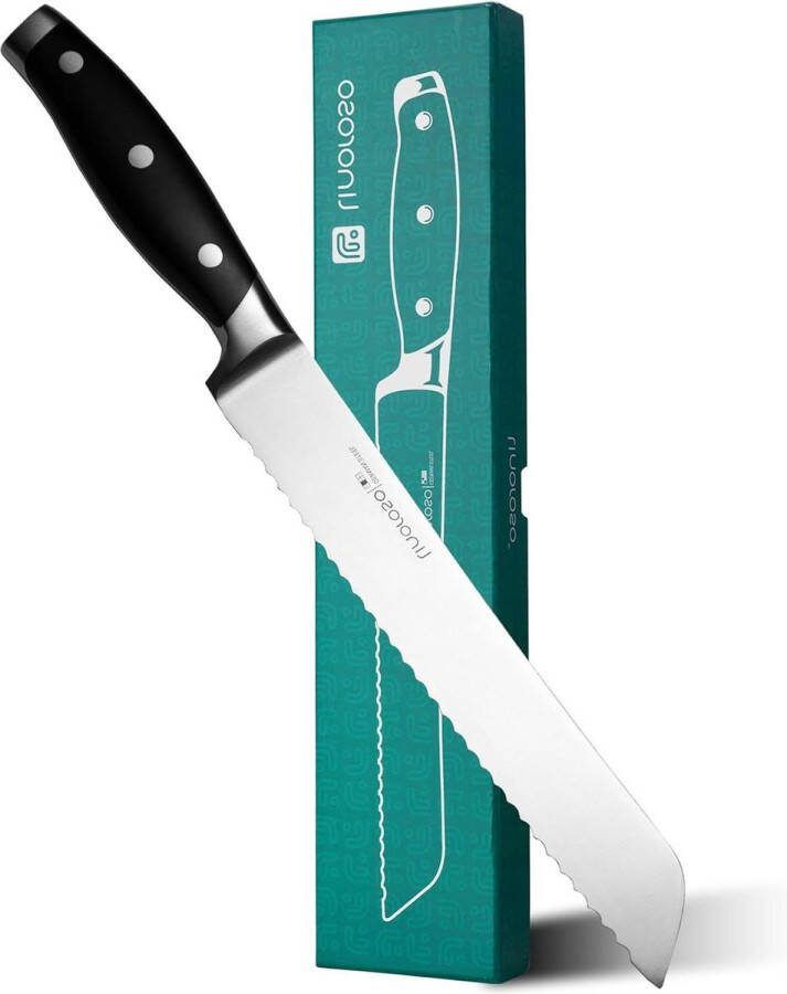 20cm Scherp Broodmes Kartelrand Duits Roestvrij Staalmes Hoog Koolstofgehalte Ergonomisch Handvat Keuken Restaurant