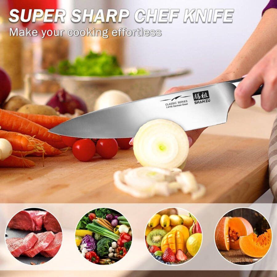 20cm Ultrascherp Koksmes Japans Staal Ergonomisch Handvat Thuiskeuken Restaurant japanese knife