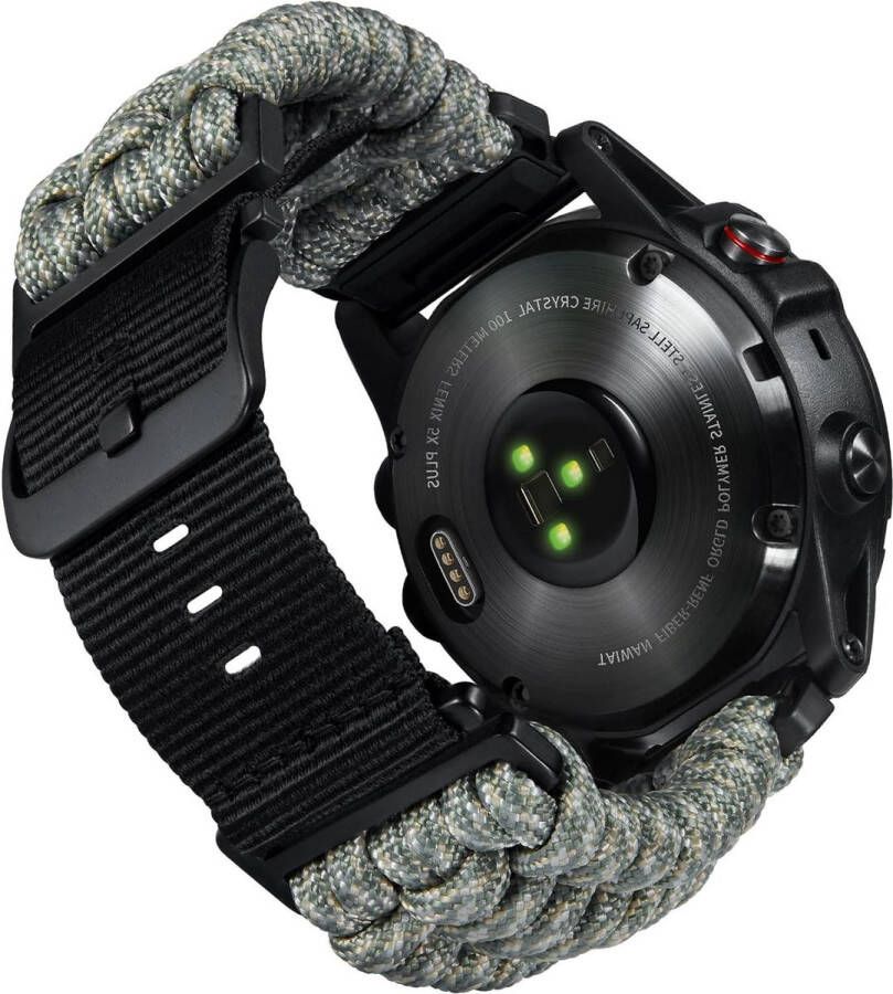 20mm 22mm 26mm Robuust Gevlochten 550 Paracord Nylon Sportvervangingsbanden Geschikt voor Forerunner-voor Instinct-voor Fenix-voor Descent-voor Mannen Vrouwen