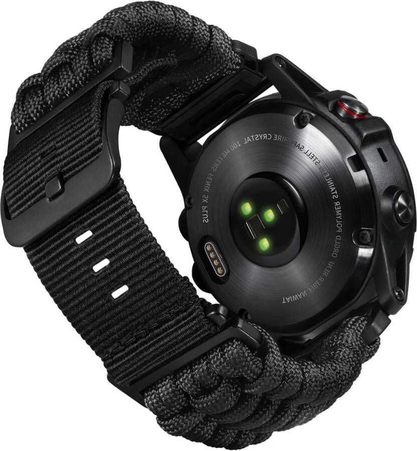 20mm 22mm 26mm Robuust Gevlochten 550 Paracord Nylon Sportvervangingsbanden Geschikt voor Forerunner-voor Instinct-voor Fenix-voor Descent-voor Mannen Vrouwen