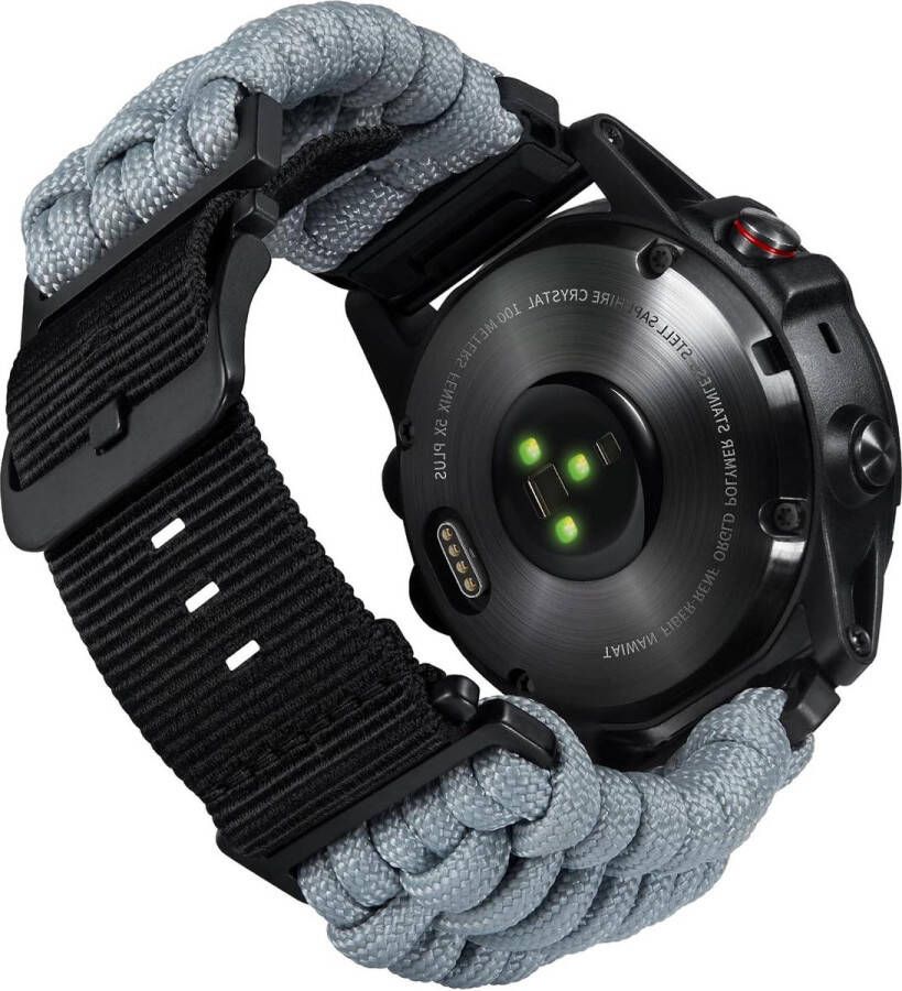 20mm 22mm 26mm Robuust Gevlochten 550 Paracord Nylon Sportvervangingsbanden Geschikt voor Forerunner-voor Instinct-voor Fenix-voor Descent-voor Mannen Vrouwen