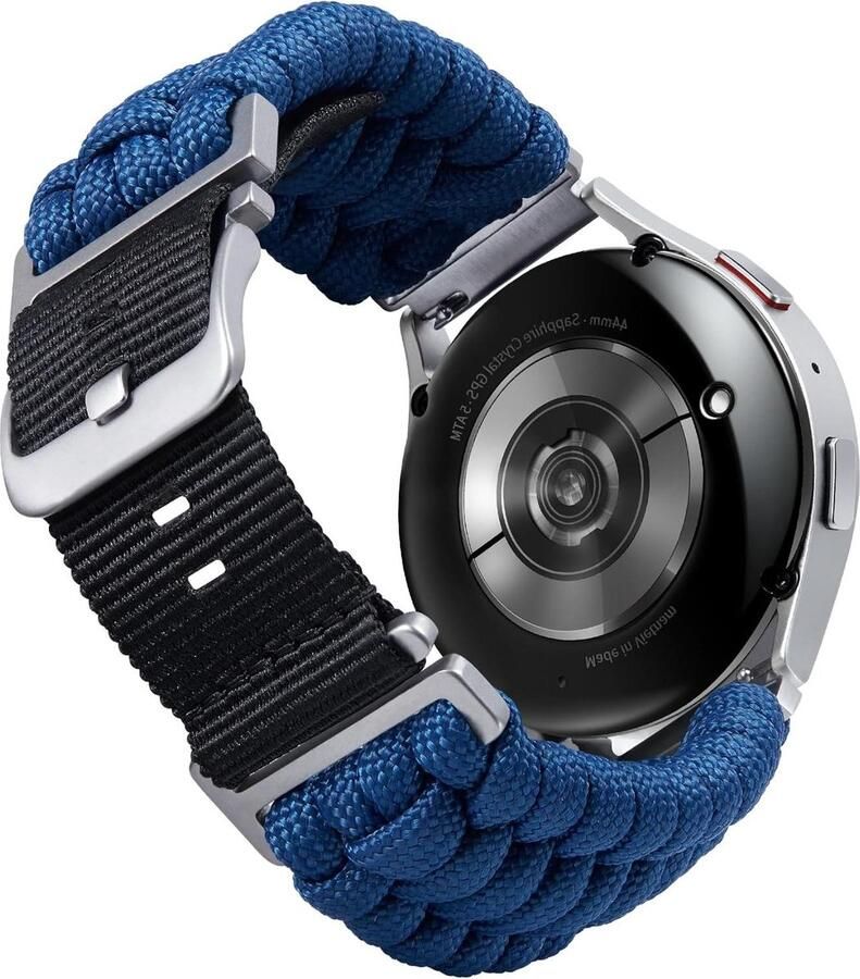 20mm Gevlochten Paracord Horlogeband Nylon Sport Polsbandjes Vervanging voor Slimme Horloges Samsung Galaxy Garmin Huawei Mannen Vrouwen
