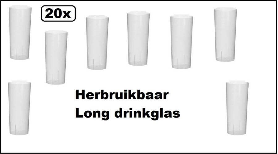 20x Longdrink glas Herbruikbaar 300ml 20x vaatwasserbestendig Festival thema feest evenement party next generation