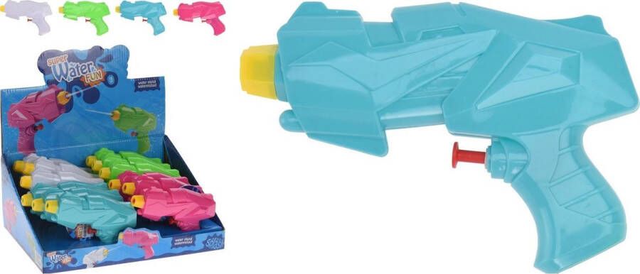 20x Mini waterpistolen waterpistool wit van 15 cm kinderspeelgoed waterspeelgoed van kunststof kleine waterpistolen