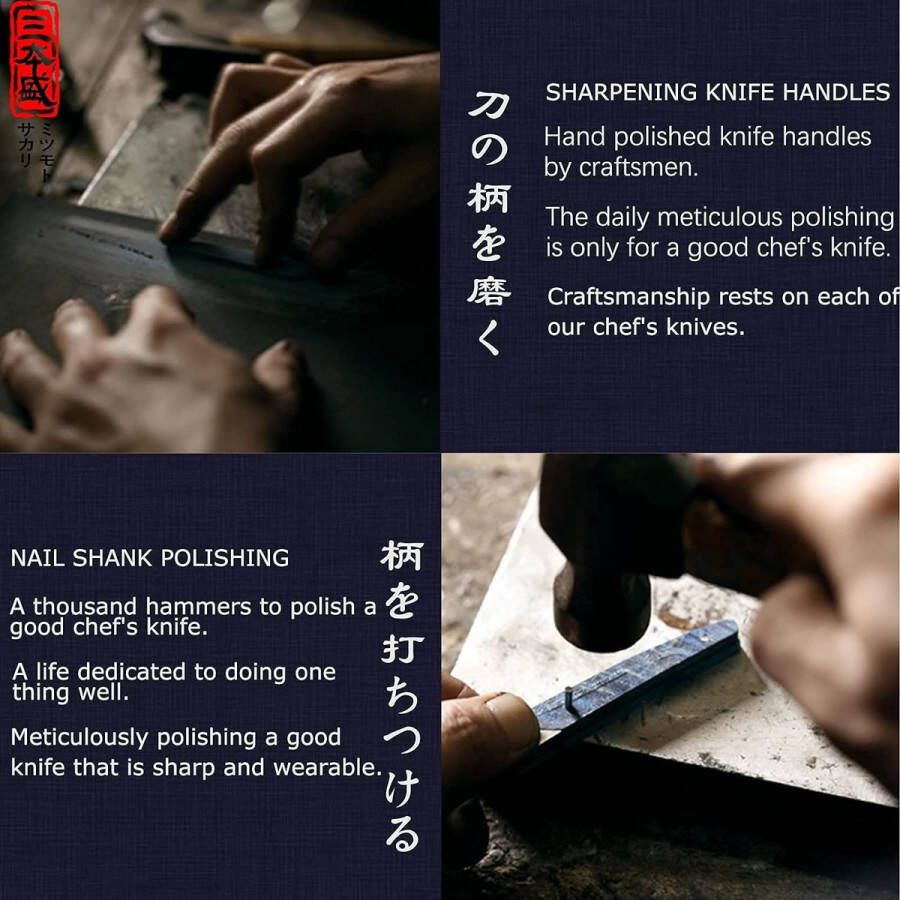 22 cm Gyuto Japans Mes Handgesmeed Keukenmes Professioneel Vleesmes Hoog Koolstofstaal Kookmes Professioneel Mes (Rozenhout Handvat & Geschenkdoos)
